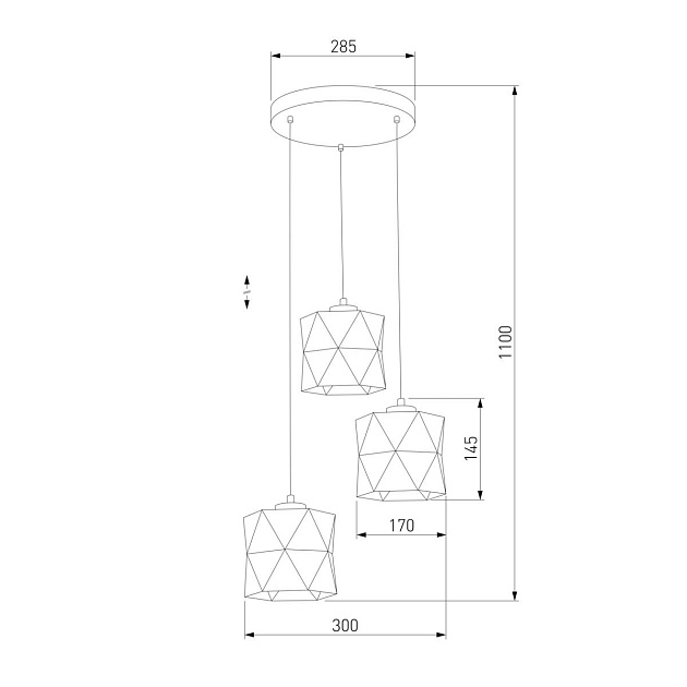 Подвесная люстра TK Lighting 1045 Siro Black Gold Фото № 2