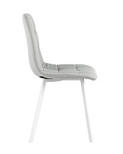 Кухонный стул Stool Group Chilly рогожка светло-серый (ножки белые) OS-2011 1009-34 wl 3