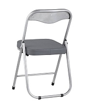 Складной стул Stool Group ДЖОН каркас металлик обивка экокожа серая RS04K-904-05 4