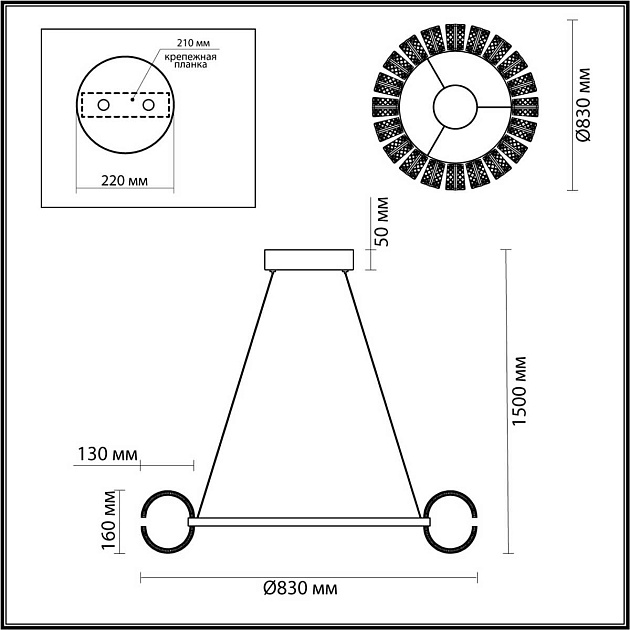 Подвесная люстра Odeon Light MIRAGE 5030/128L Фото № 3