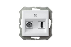 Розетка HDMI/TV оконечная Liregus Epsilon белый 28-0351 1