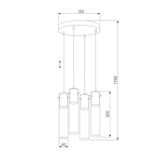 Подвесная люстра TK Lighting 3259 Look Graphite 1