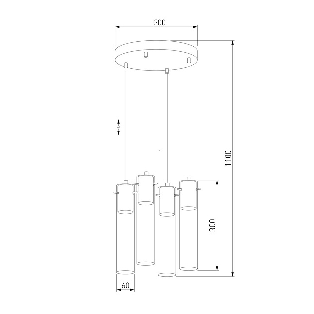 Подвесная люстра TK Lighting 3259 Look Graphite изображение 2 Подвесная люстра TK Lighting 3259 Look Graphite Фото № 2