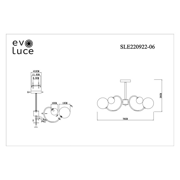 Потолочная люстра Evoluce Formae SLE220922-06 изображение 2 Потолочная люстра Evoluce Formae SLE220922-06 Фото № 2