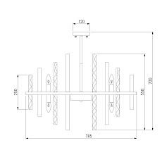 Подвесная люстра Bogates Hollis 368/12 Smart 1