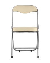 Складной стул Stool Group ДЖОН каркас металлик обивка экокожа кремовая RS04K-906-05 1