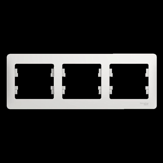 Рамка 3-постовая Schneider Electric Glossa белая GSL000103 Фото № 