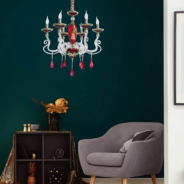 Подвесная люстра Divinare Simona 5125/10 LM-6 Фото № 7