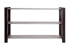 Обувница Мебелик Дольче темно-коричневый/металлик 004969 2