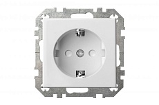 Розетка 2P+E Liregus Epsilon со шторками белый 28-0163 3