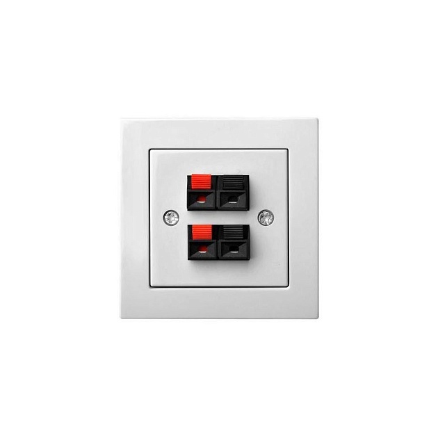 Аудиорозетка двойная Liregus Epsilon белый 28-037 Фото № 