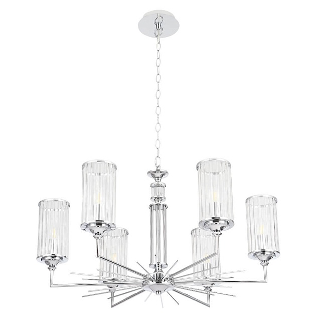 Подвесная люстра Crystal Lux Gloria SP6 Chrome Фото № 