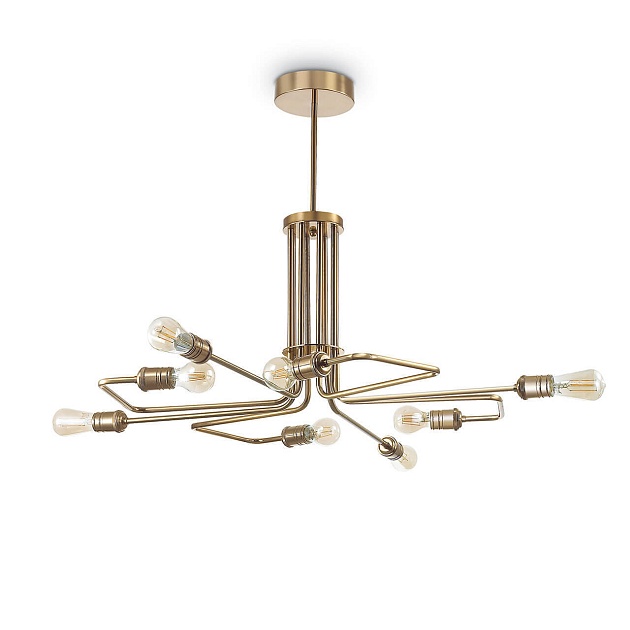 Подвесная люстра Ideal Lux Triumph Sp8 Ottone Antico 160269 Фото № 
