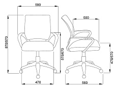 Офисное кресло AksHome Ricci серый, сетка 80014 1