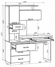 Компьютерный стол Woodville Джаз-17 318951 1