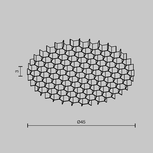Рассеиватель Maytoni Technical Artisan HoneyComb-D45 изображение 2 Рассеиватель Maytoni Technical Artisan HoneyComb-D45 Фото № 2