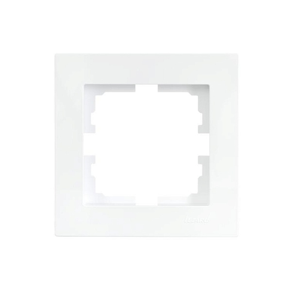 Рамка 1-ая горизонтальная Lezard Vesna белая 742-0200-146 Фото № 