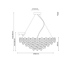 Подвесная люстра Lucia Tucci Rumba 1051.9 Chrome 1