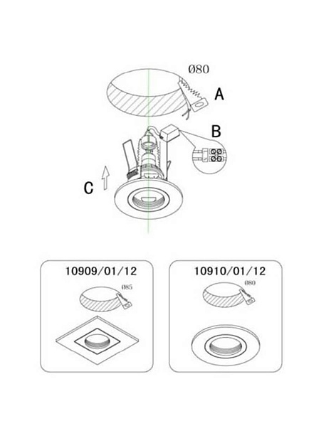 Встраиваемый светильник Lucide Eas 10909/01/12 Фото № 3