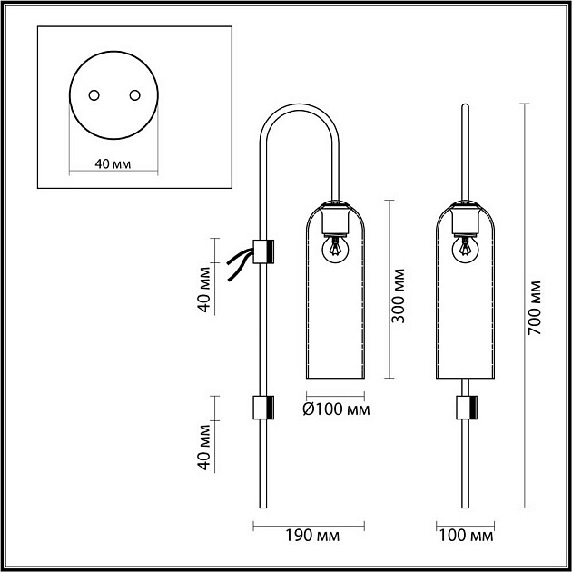 Бра Odeon Light Pendant Vosti 4805/1W Фото № 6