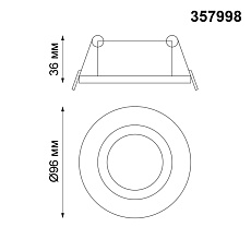 Встраиваемый светодиодный светильник Novotech Spot Stern 357998 1