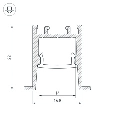 Профиль Arlight SL-Comfort-2322-F-2000 Anod Black 031771 1