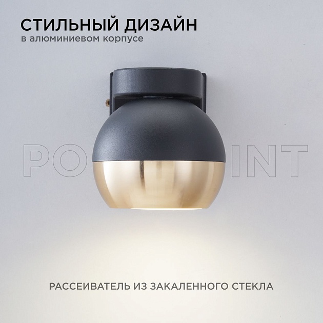 Уличный настенный светильник Apeyron Point 11-124 Фото № 5