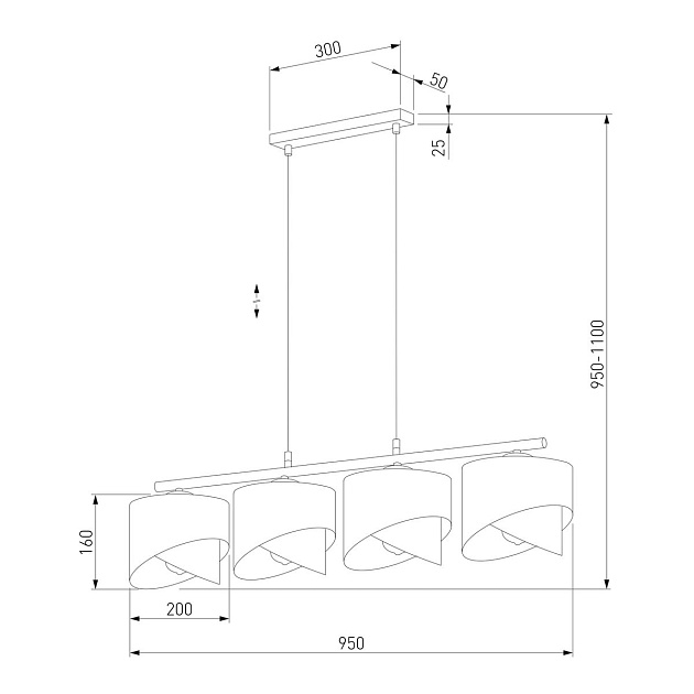 Подвесная люстра TK Lighting 4822 Grant White Фото № 2