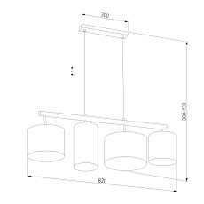 Подвесной светильник TK Lighting 4458 Deva Graphite 1