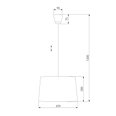 Подвесной светильник TK Lighting 1881 Maja Grafit 1