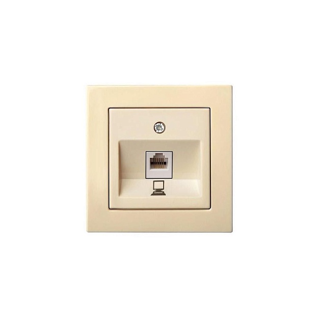 Розетка RJ45 Liregus Epsilon бежевый 28-082 Фото № 