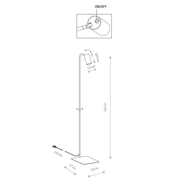 Торшер Nowodvorski Mono 7704 изображение 2 Торшер Nowodvorski Mono 7704 Фото № 2