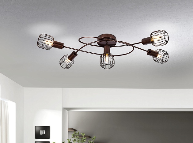 Потолочная люстра Globo Akin 54801-5 изображение 2 Потолочная люстра Globo Akin 54801-5 Фото № 2