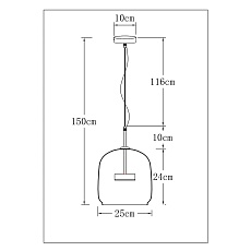 Подвесной светодиодный светильник Arte Lamp Padova A2404SP-23AM 1