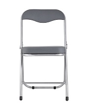 Складной стул Stool Group ДЖОН каркас металлик обивка экокожа серая RS04K-904-05 1