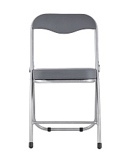 Складной стул Stool Group ДЖОН каркас металлик обивка экокожа серая RS04K-904-05 1