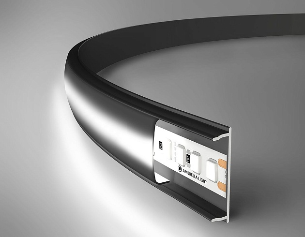 Профиль с рассеивателем Ambrella Illumination GP1600BK/BK изображение 5 Профиль с рассеивателем Ambrella Illumination GP1600BK/BK Фото № 5