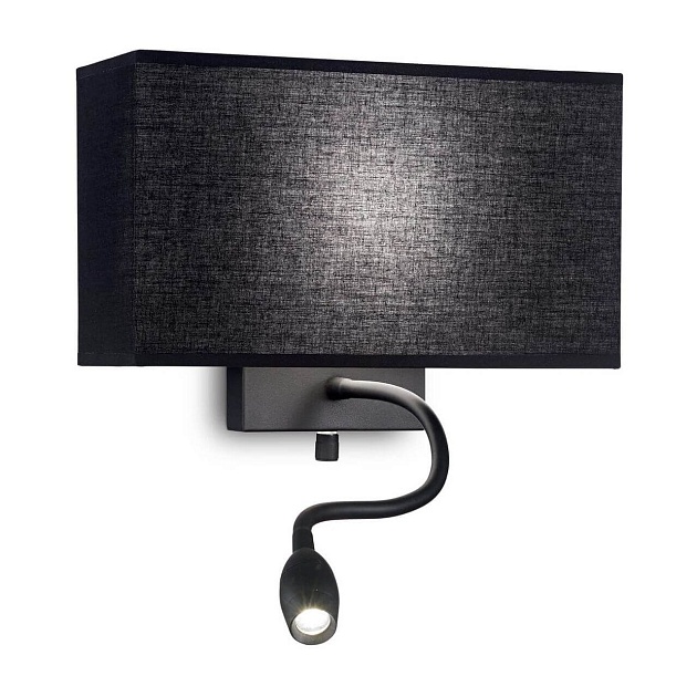 Настенный светильник Ideal Lux Hotel AP2 All Black 215709 Фото № 
