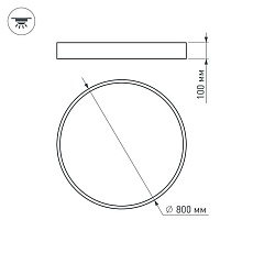 Потолочный светодиодный светильник Arlight SP-Tor-Pill-R800-94W Warm3000 022132(2) 3