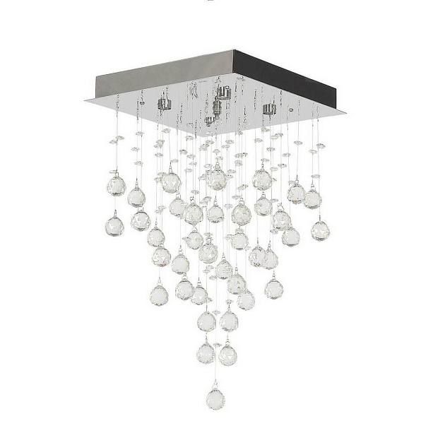 Каскадная люстра Lucia Tucci Grappolo 1800.4 Silver Фото № 