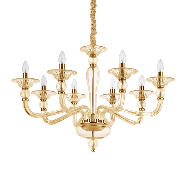 Подвесная люстра Ideal Lux Danieli SP8 Ambra 159973 Фото № 