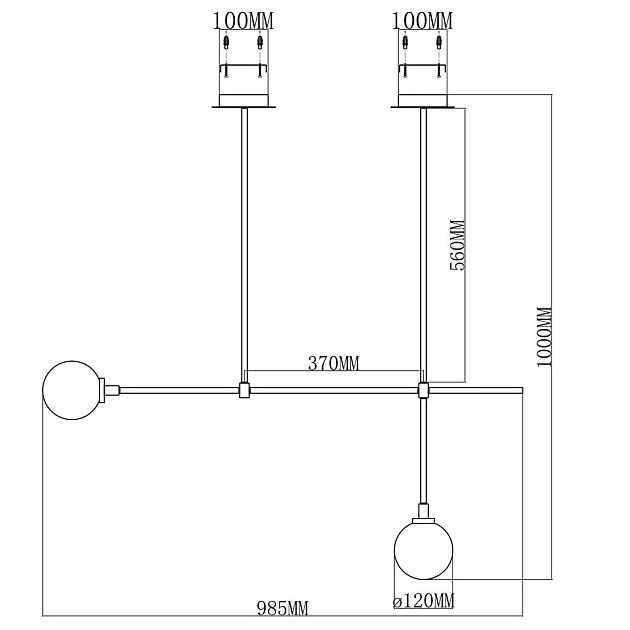 Подвесная люстра Moderli Lingdal V5092-2P изображение 2 Подвесная люстра Moderli Lingdal V5092-2P Фото № 2