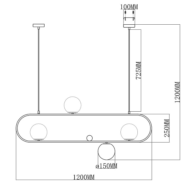 Подвесная люстра Moderli Miya V6031-4P Фото № 2