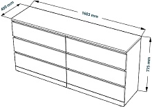 Комод Шведский Стандарт VÄRMA 6D S00296 3