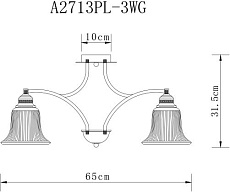 Потолочная люстра Arte Lamp Emma A2713PL-3WG 1