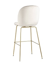 Барный стул Stool Group Турин со спинкой велюр бежевый золотые ножки 8329C VELVET BEIGE 4