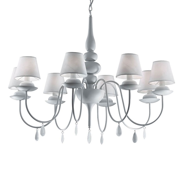 Подвесная люстра Ideal Lux Blanche SP8 Bianco 035574 Фото № 