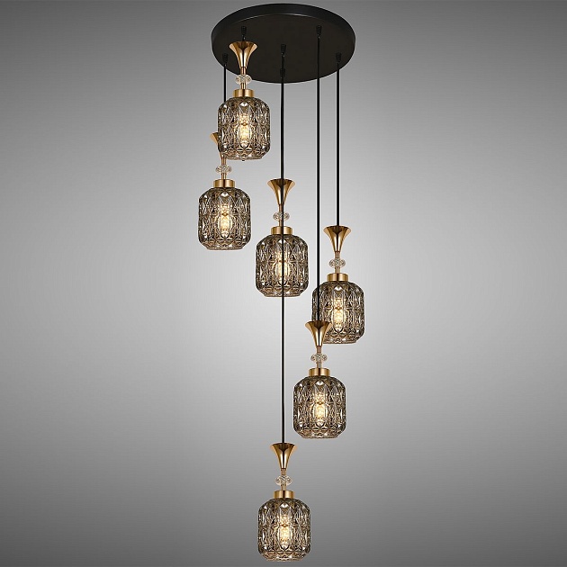 Подвесная люстра Reluce 02003-0.9-06 Smoke изображение 3 Подвесная люстра Reluce 02003-0.9-06 Smoke Фото № 3