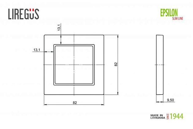 Рамка 1-постовая Liregus Epsilon серебро 28-1901 Фото № 2