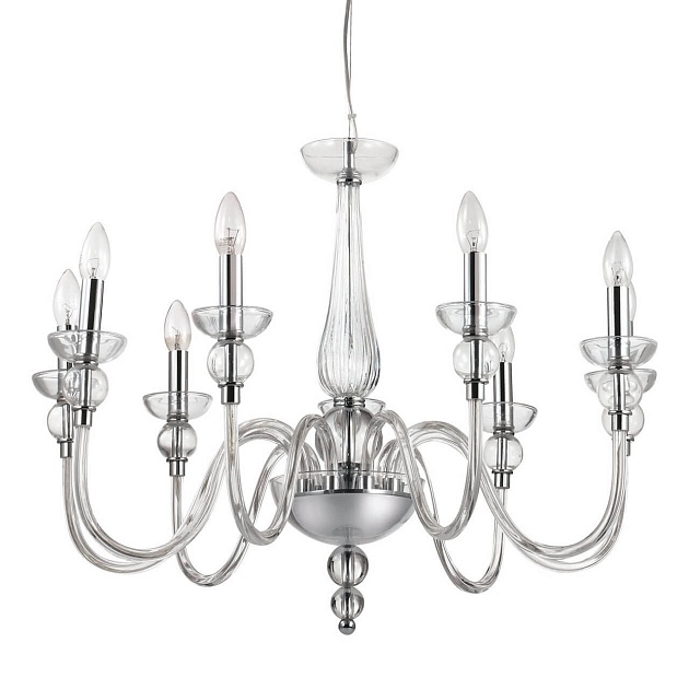 Подвесная люстра Ideal Lux Doge SP9 Trasparente 044453 Фото № 